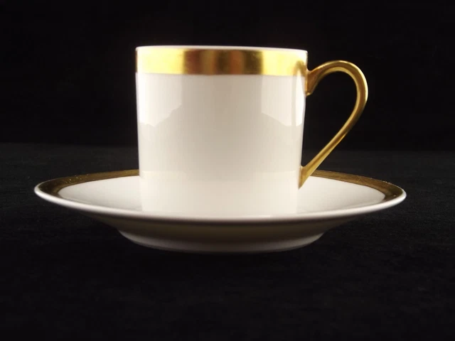 Service à Café Litron Goa - 6 Tasses Forme Litron & 5 Sous-tasses - Porcelaine De Limoges