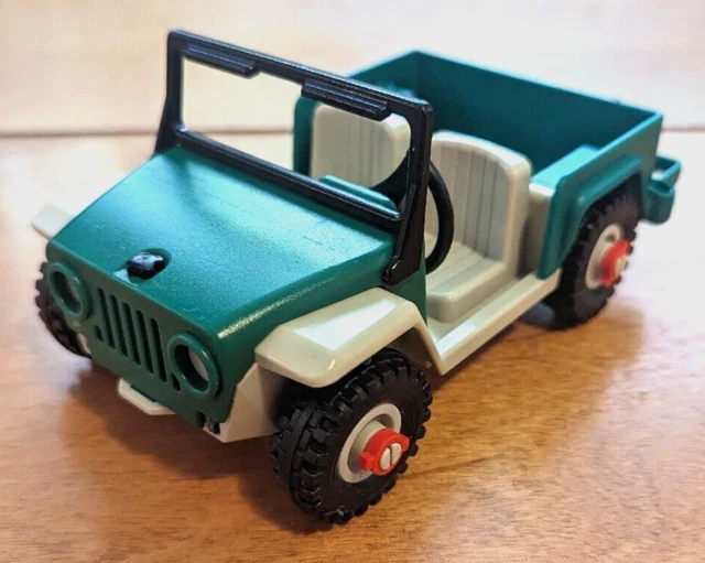 VINTAGE PLAYMOBIL GEOBRA Jeep Truck 4x4 Green Safari 1981
