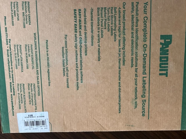 PANDUIT Wire & Cable Label S100X225YAJ