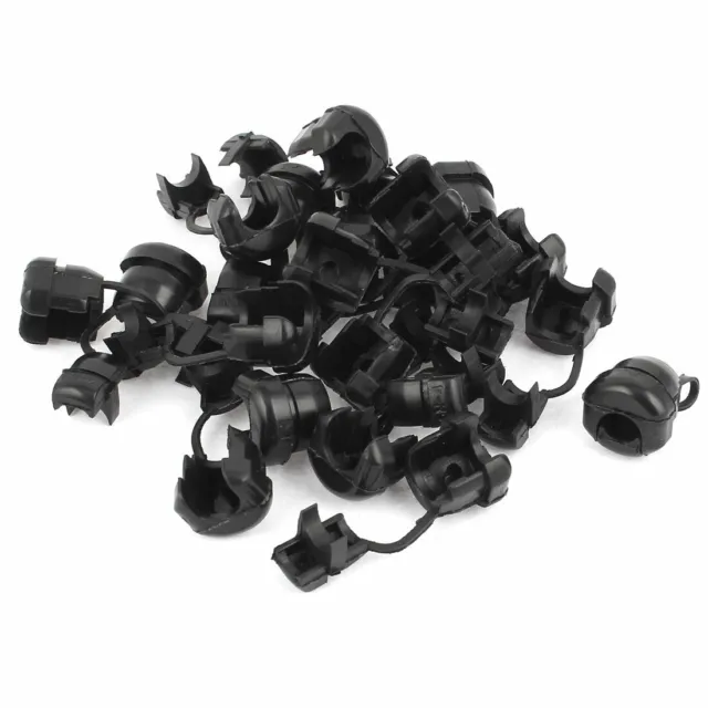 20Pcs HDB-6N-4 Round Cable Wire Strain Relief Bush Grommet 15mm Length