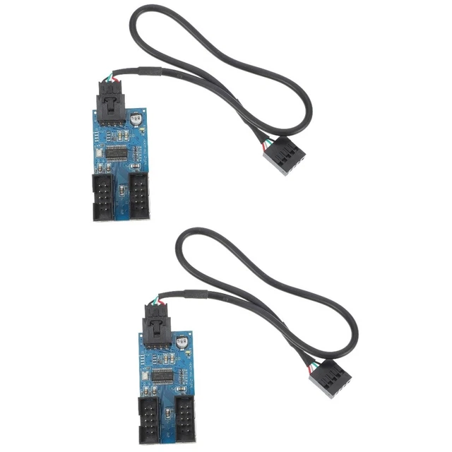 2x Pin Connector Adapter Port Multiplier 1 to 4 Extension Hub Splitter Adapter