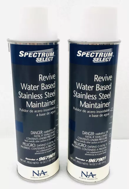 Lot 2 Industrial Commercial Strength Water Based Stainless Steel Polish Cleaner