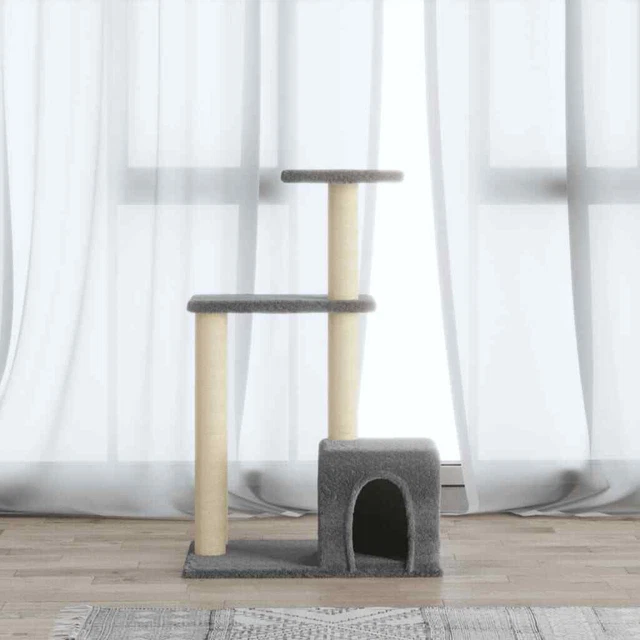 Arbre à chat avec griffoirs en sisal Gris clair 71 cm