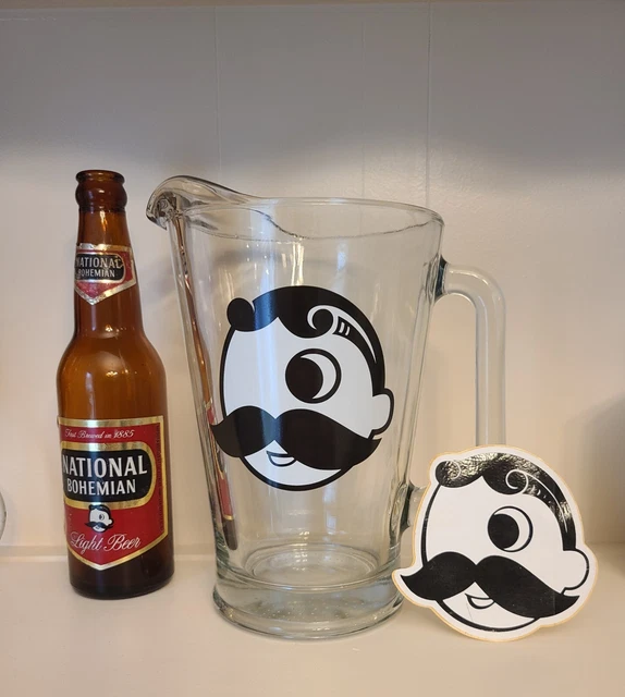 Rare Vintage National Bohemian Natty Boh Advertising Bar Pitcher Baltimore 56 Oz