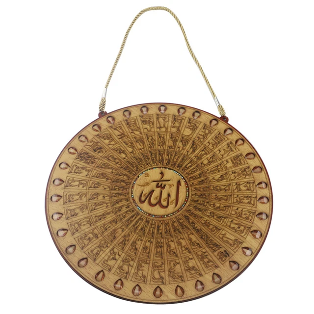 TARGA DA PARETE Cerchio Legno Bambù Targa Da Parete Incisa Etichetta Da - Foto 9