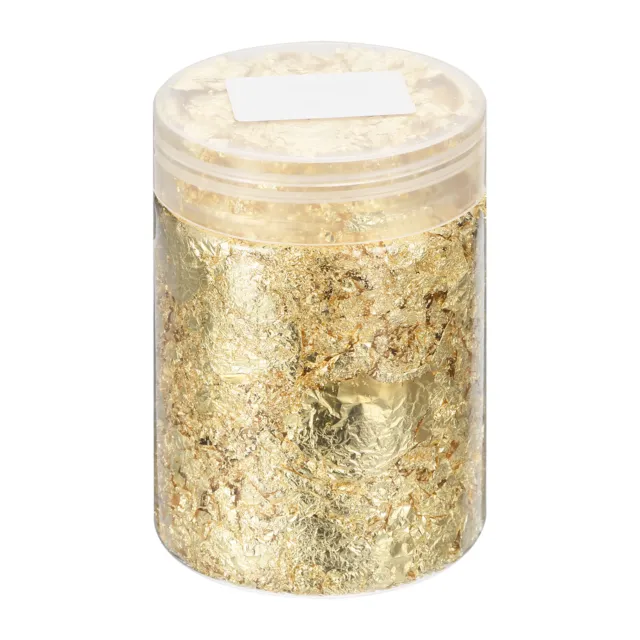 Gold Foil Flakes for Resin, 10g Metallic Foil Flakes for Nail Art, Gold