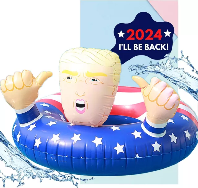 Inflatable Trump 33" Swimming Floats Pool Raft Float Swim Ring For Adults Kids
