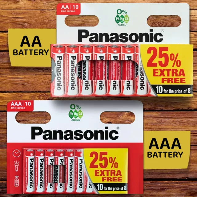 Aa Aaa New Panasonic Genuine Industrial Carbon Zinc Batteries R6 Lr3 Long Expiry