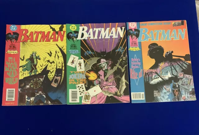 Job Lot 3 Batman Monthly Dc Comics Issues 51-52-53 1992 Collectables
