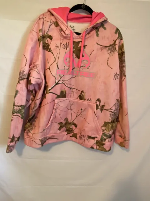 Realtree, women's pink camo hoodie, size 2XL (20)