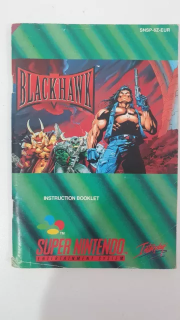 Blackhawk - Nintendo SNES - Manual only
