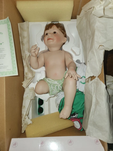 Ashton Drake Porcelain Boy Doll Cool as a Cucumber 11" by Titus Tomescu