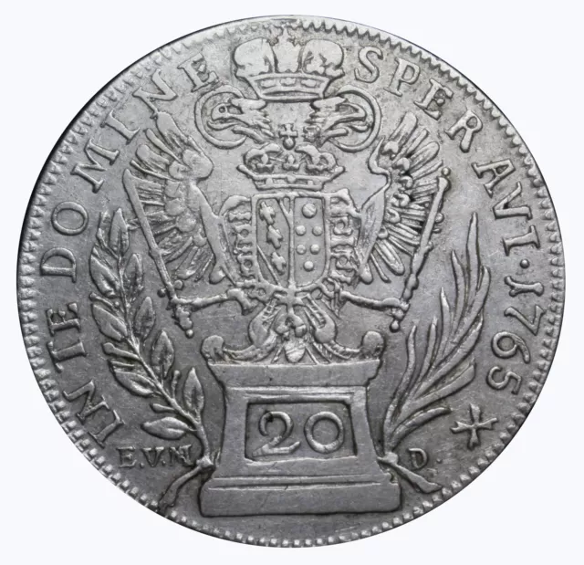 1765 Austria Franz I - 20 Kreuzer - Ba - Silver MF106324