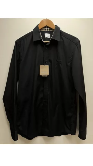 New with tag - Men Burberry Black Long Sleeve Shirt Size M