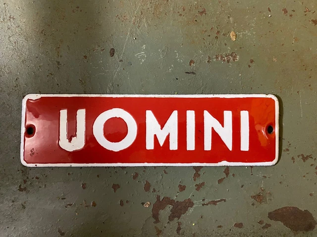 Insegna Smaltata UOMINI Anni 40