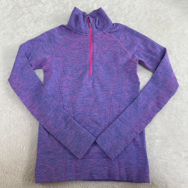 IVIVVA Shirt Pullover Long Sleeve Top 1/4 Zip Thumb Hole Lululemon Girls 8