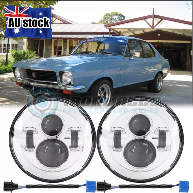 2X 7" Inch LED Headlights Fit For Holden Torana GTR XU1 A9X LH LX LC LJ SLR5000