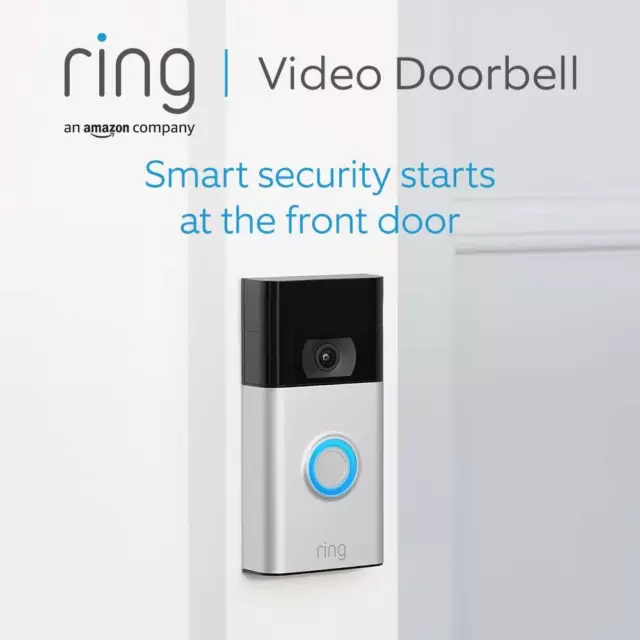 Ring Video Doorbell 1080p video HD, detección avanzada de movimiento 2ND GENERACIÓN REINO UNIDO
