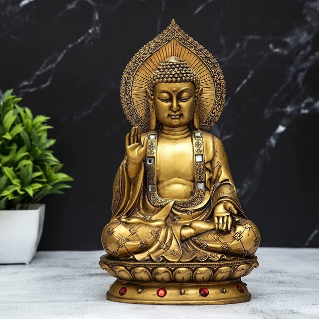 Indiano Tradizionale Polystone Decorativi Buddha Statua Per Casa E Ufficio