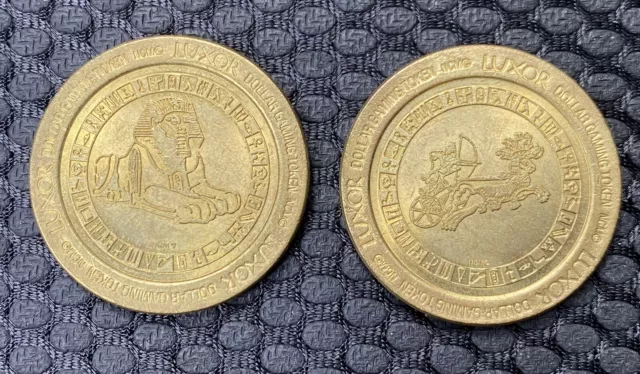 1993 Luxor $1 Gaming Token Coins Lot (2)