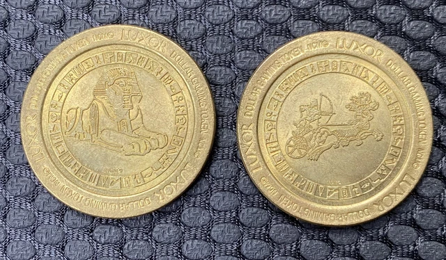 1993 Luxor $1 Gaming Token Coins Lot (2)