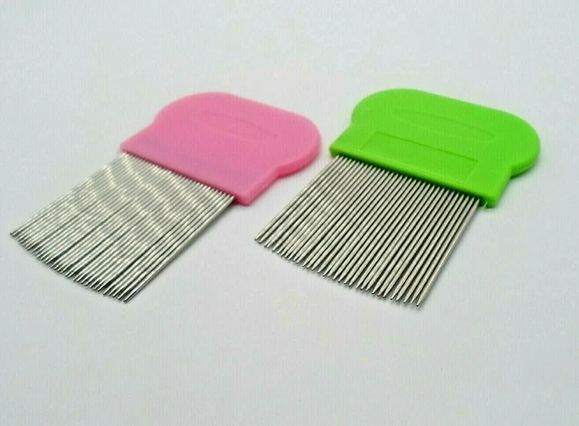1 X Head lice Metal Nit Comb Head Lice Detection Nits Kid Pet Flea Random Colour
