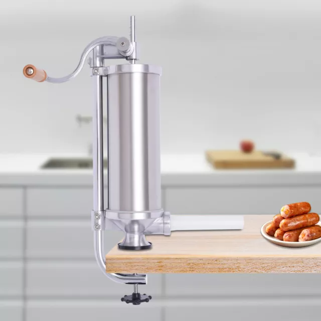 5 lbs Stainless Steel Sausage Stuffer Vertical Sausage Maker Meat Filler Machine