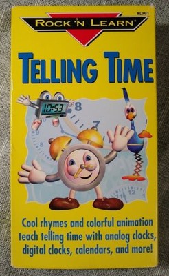 ROCK N LEARN TELLING TIME (VHS Movie Tape 2001) Songs Games Rhymes 'N