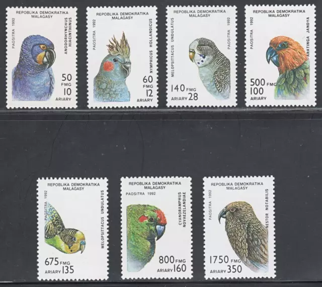 Malagasy Republic Birds Scott #1114-1120. Set Of 7- Stamps. M.N.H.