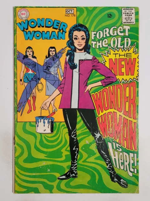 WONDER WOMAN #178 (VG) 1968 Begins a shift toward modernizing Diana Prince