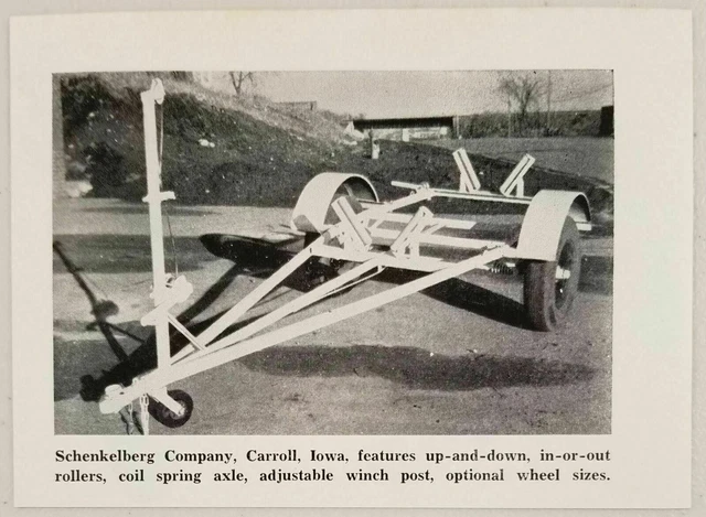 1955 Print Ad Magazine Photo Schenkleberg Company Boat Trailers Carroll,Iowa