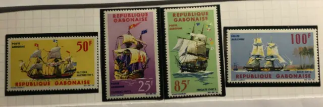 TIMBRE du GABON N° 32 à 35  Poste aérienne  Neuf année 1965