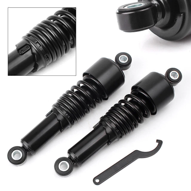 2x Aluminum 279mm Rear Air Shock Absorbers Spring Suspension For Street Bike ATV