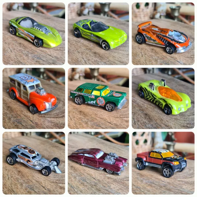 Hot Wheels 1:64 Scale Bundle Of 9 Sport Racing Diecast Cars Vehicles