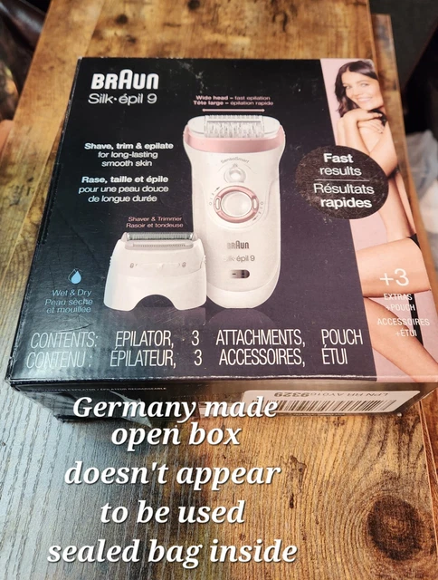Depiladora húmeda y seca Braun SES 9-720 Silk Epil 9, afeita, recorta y depilatas, Alemania