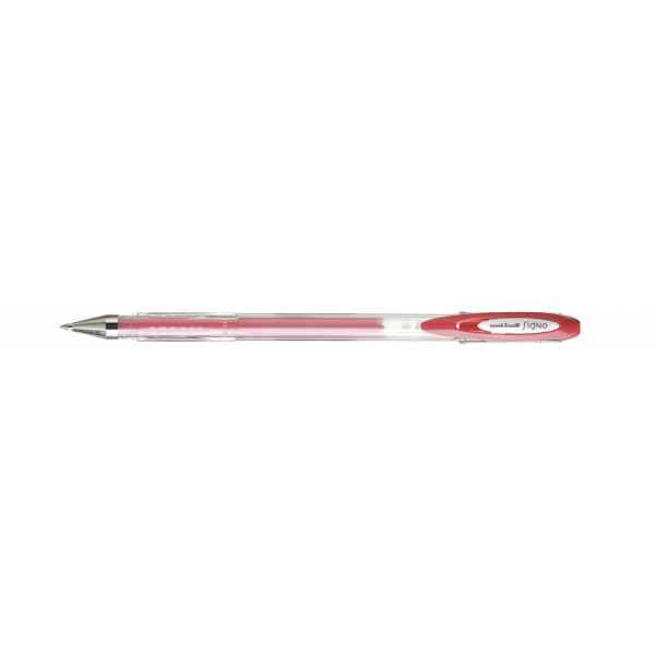 Stylo encre gel rouge pastel pointe moyenne 0,7mm UniBall Signo