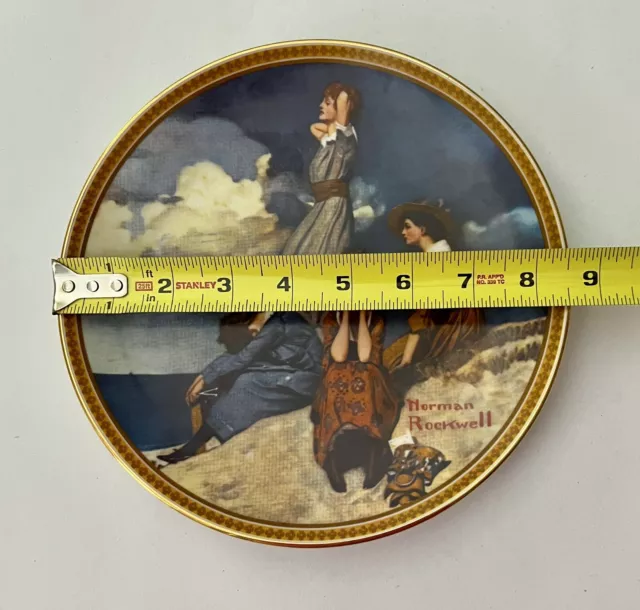 Norman Rockwell “Waiting On The Shore” Collector Plate 6652AK 3