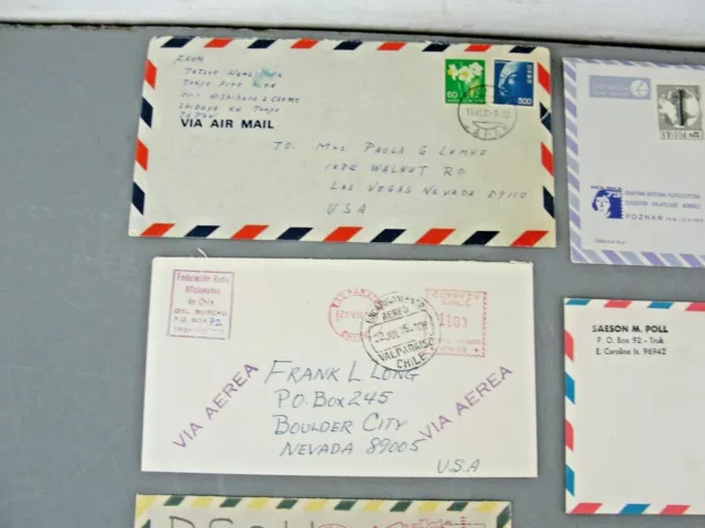 Lot 10 Circ Envelopes 📮 International Airmail Par Avion Postage Stamp 1973-1975 2