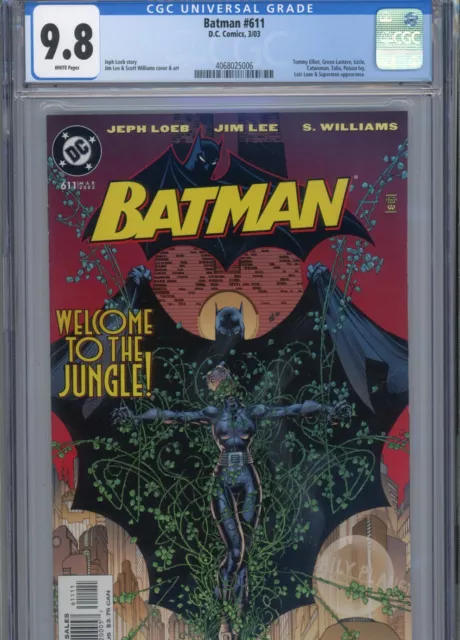 Batman #611 Mt 9.8 Cgc White Pages Catwoman Gl App. Lee Cover And Art Loeb Story