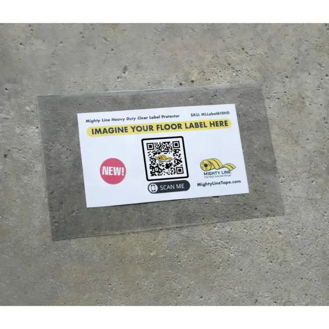 MIGHTY LINE MLLabel610HD Floor Label Cover,PK50