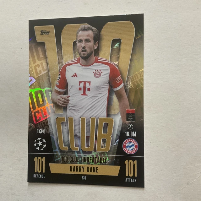 TOPPS MATCH ATTAX 2025 Extra 2025 Harry Kane 100 Club 101 unbeatable No