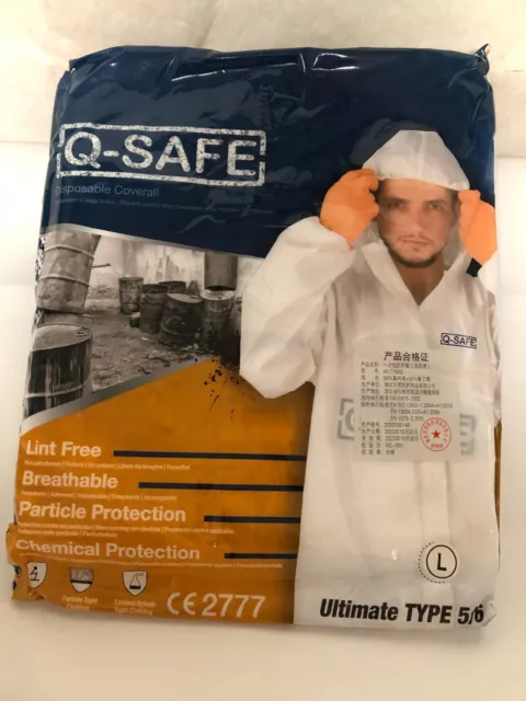 Lot de 5 combinaisons de peinture Q-SAFE avec capuche hyper résistante T L