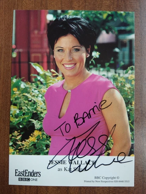 JESSIE WALLACE *Kat Slater* EASTENDERS HAND SIGNED AUTOGRAPH FAN CAST PHOTO CARD