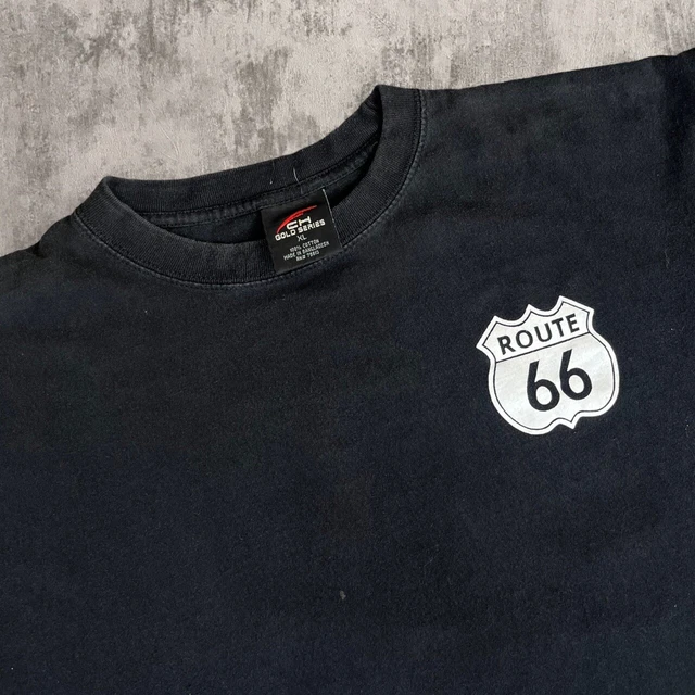Vintage Route 66 Cars Racing Black Tshirt XL Vintage Route 66 Cars Racing Black Tshirt XL