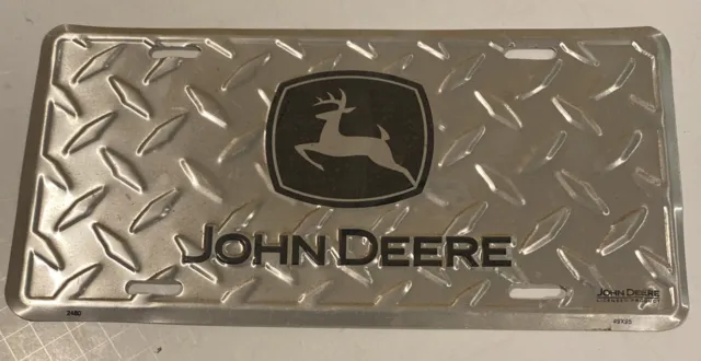 Vintage John Deere Diamond Plate Style Vanity License Plate