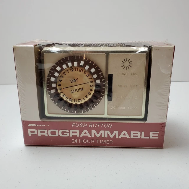 VINTAGE KMART PUSH Button Programmable 24 Hour Timer Corded 1955 NEW