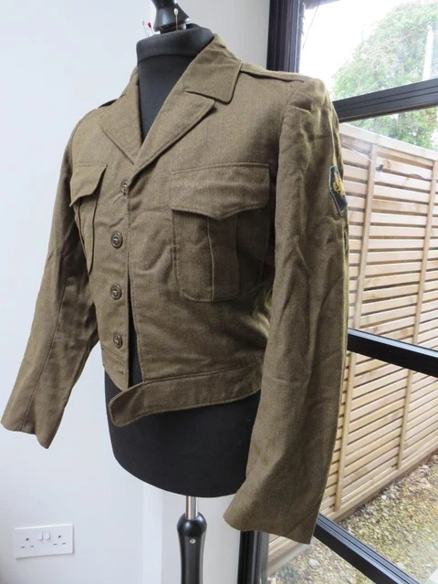 Original Genuine Belgian Belgium army Field ike jacket Olive OD Eisenhower wool main image 1