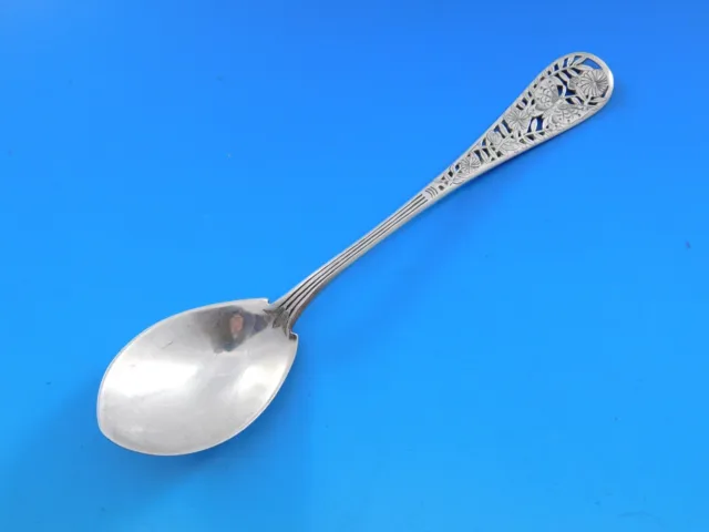 Pierced Handle by Tiffany Sterling Silver Ice Cream Spoon w/ butterfly 6"