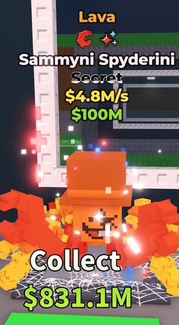 RARE STEAL A Brainrot Sammyni Spyderini Secret Lava 2 Mutations 4.8M/S ...
