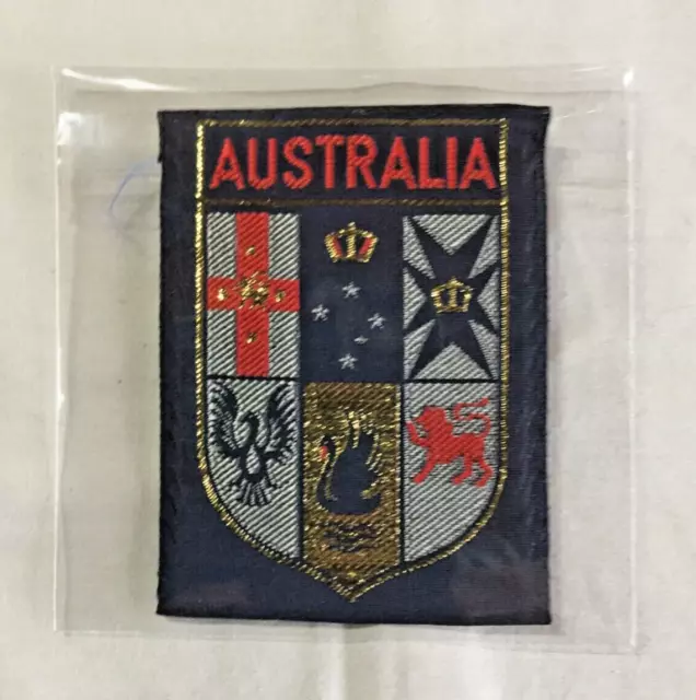 Australia, Vintage Souvenir Embroidered Woven Sew-on Cloth Patch  Badge